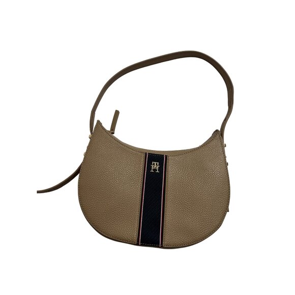 Tommy Hilfiger Legacy Stripe Shoulder Bag in Tan - Picture 1 of 5